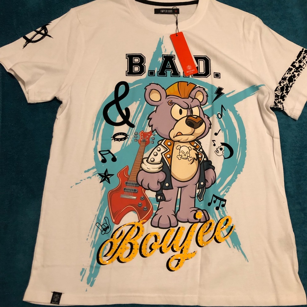 Men’s White Bad and Boujee T-shirt
